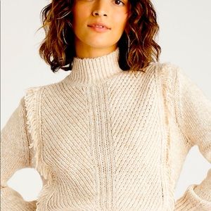 ISO Ann Taylor fringe ribbed sweater ISO